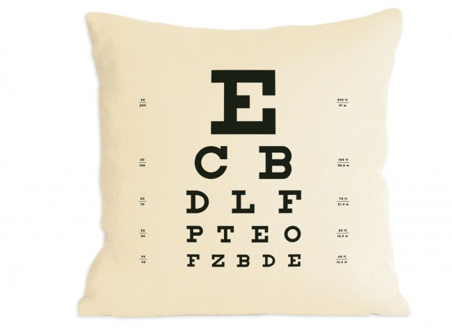 Eye Chart Pillow